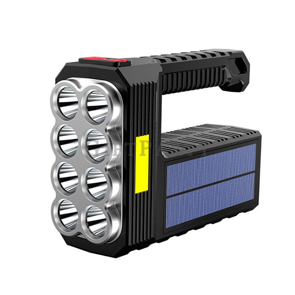 Strong light flashlight remote searchlight USB + solar charging,強光手電筒遠程探照燈USB+太陽能充電2