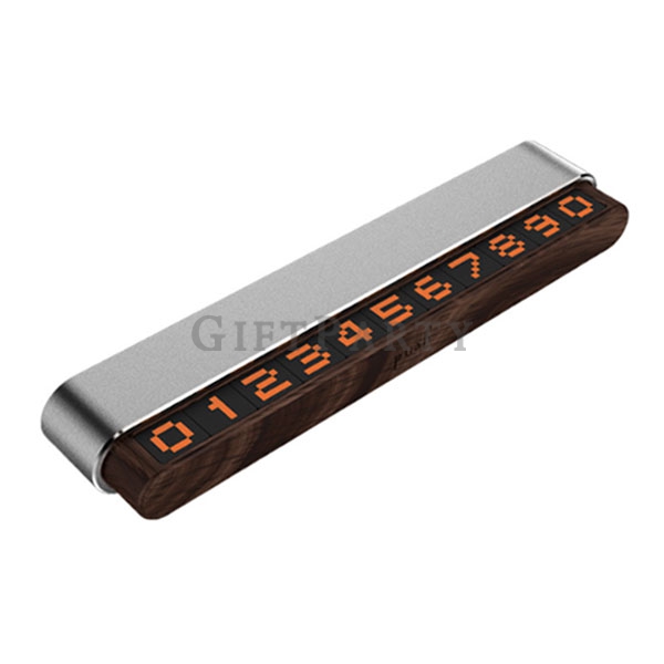 Walnut temporary parking phone number card,胡桃木臨時停車牌夜光,臨停車牌