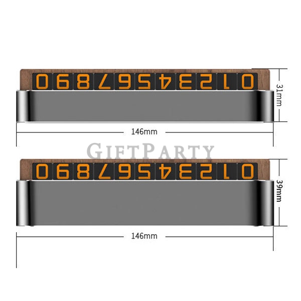 Walnut temporary parking phone number card,胡桃木臨時停車牌夜光,臨停車牌