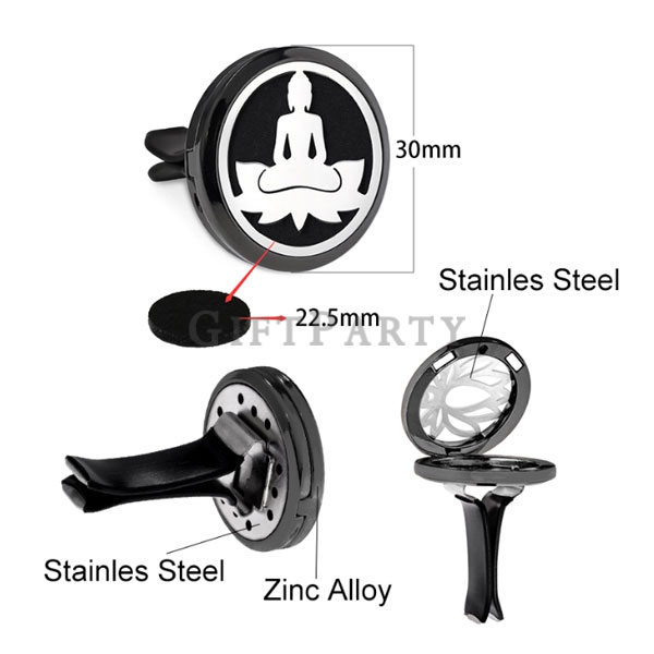 30mm Custom Logo Perfume Car Air Freshener Logo Vent Clip,汽車香薰車夾冷氣孔香氛