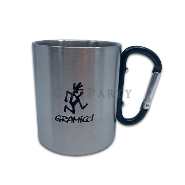 Stainless Steel Cup with Carabiner Handle 300ml,不鏽鋼登山扣杯300ml