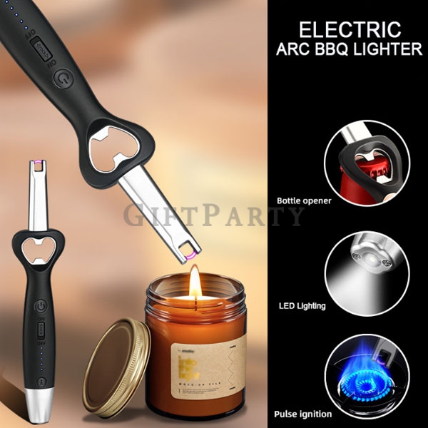 USB arc lighter with bottle opener,開瓶器電弧點火槍點LED手電,啤酒贈品,啤酒禮品