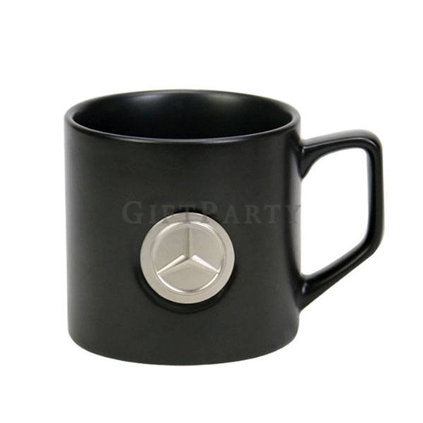 High quality custom mug,客製馬克杯銅牌沖壓LOGO