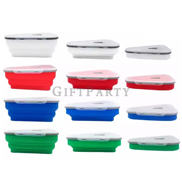 Microwave Heating Silicone Collapsible Pizza Box Pack With Trays -食品級矽膠PIZZA保鮮盒伸縮餐盒