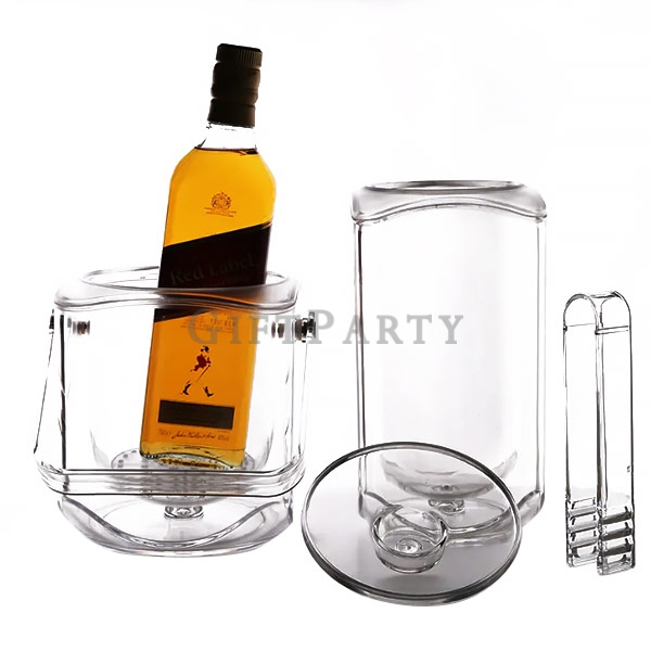 客製冰桶,酒商贈品,威士忌贈品,塑料PC透明冰桶