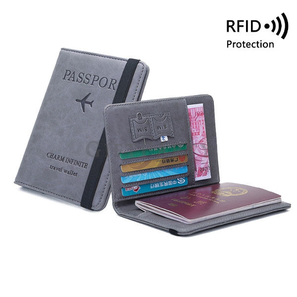 RFID Pu leather ID Card Holder  Wallet Passport Holder Organizer,RFID皮革護照夾,護照包,