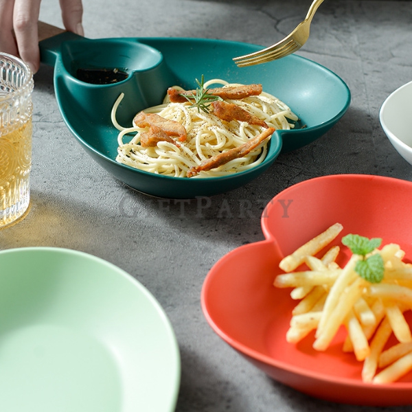 百貨公司贈品,客製化禮品,贈品,居家實用贈品,陶瓷愛心小食盤帶醬料碟木柄把手手6