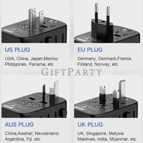 萬用插,旅行禮品,旅行贈品,禮品,雙USB,Type-C萬用插頭