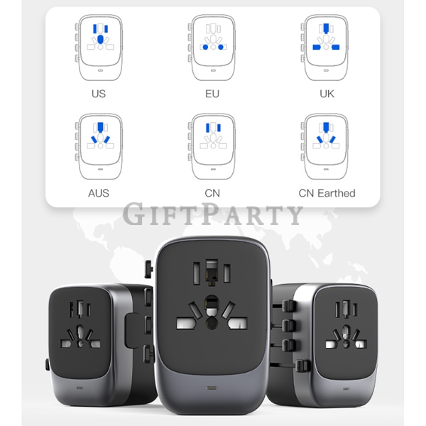 萬用插,旅行禮品,旅行贈品,禮品,雙USB,Type-C萬用插頭
