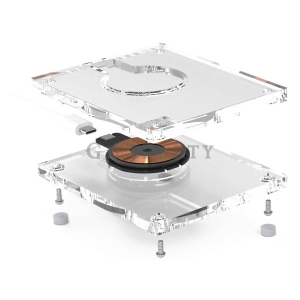 15w透明壓克力無線充電盤,禮品,贈品,紀念品,