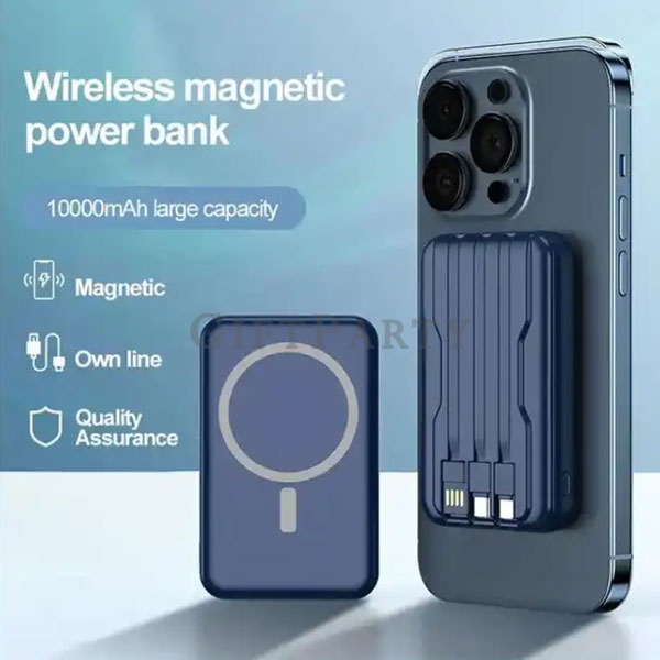 Magnetic Magsafe power bank with charging cable phoneholder 10000mAh磁吸Magsafe線行動電源自帶線支架10000mAh8