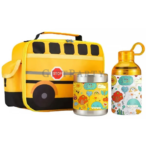 兒童禮品,兒童贈品,百貨公司贈品,兒童午餐盒套裝不鏽鋼食物罐水壺保冷袋