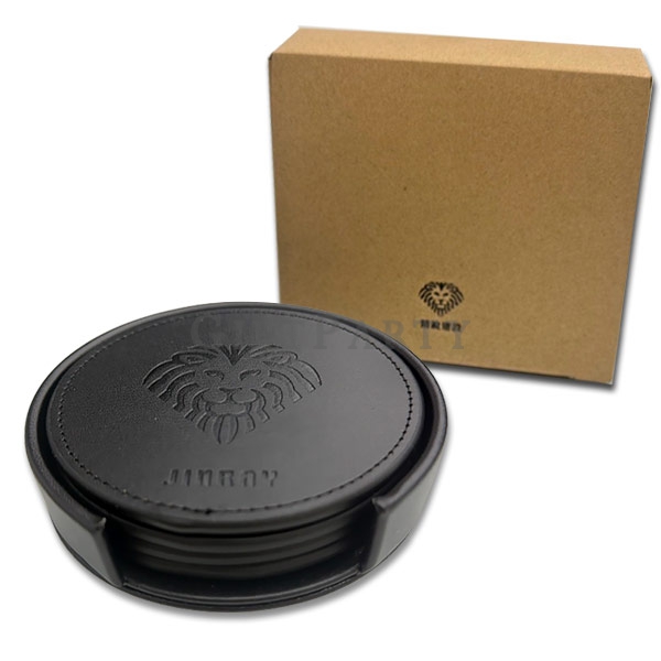 企業禮品,企業贈品,PU皮革杯墊組4片, PU leather coaster set 4 pieces