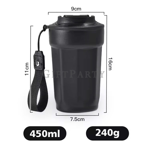 戶外贈品,禮品,企業贈品八角不鏽鋼內膽咖啡杯450ml8