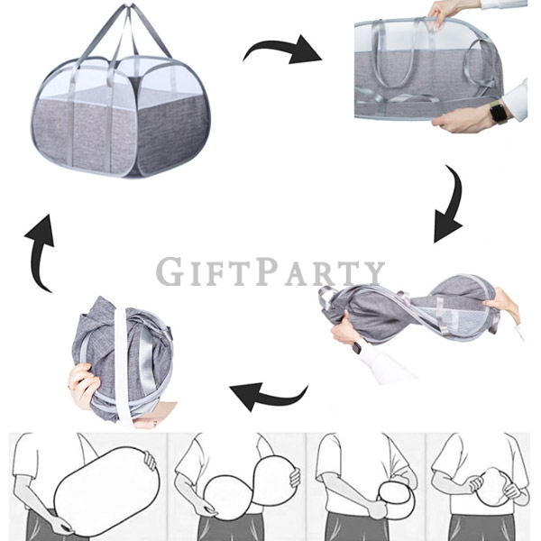 Folding dirty clothes basket,可折疊洗衣籃,髒衣籃4