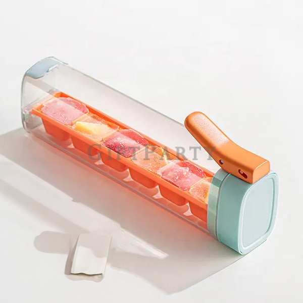 便攜冰塊盒,矽膠製冰盒,迷你製冰盒,附蓋冰塊模具,可重複使用冰盒,夏日清涼小物／送禮推薦, Portable Ice Cube Tray, Travel Ice Maker, Silicone Ice
