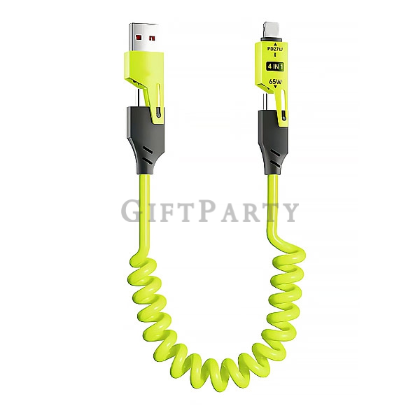 展場贈品,資訊展贈品,客製贈品,電玩展贈品,65W快充彈簧數據線4