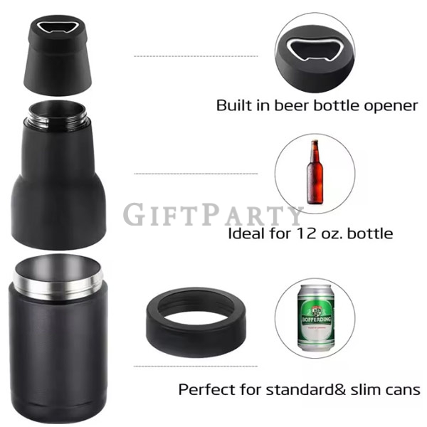 beer can cooler,custom bottle opener,12oz stainless steel tumbler,branded drinkware,event promotiona
