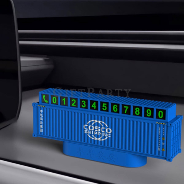 貨櫃造型臨停號碼牌,custom parking plate, container number plate, logistics gifts, automotive GWP, bulk procur
