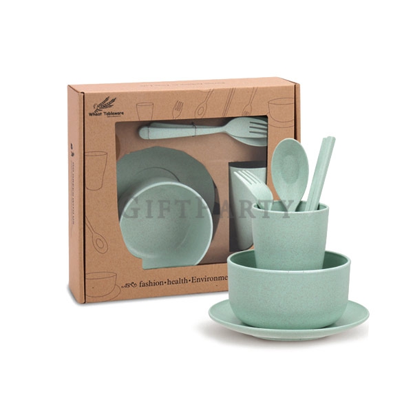 小麥秸桿餐具六件組,禮品 贈品 禮贈品 環保餐具,環保贈品,實用禮品,超cpi值禮品