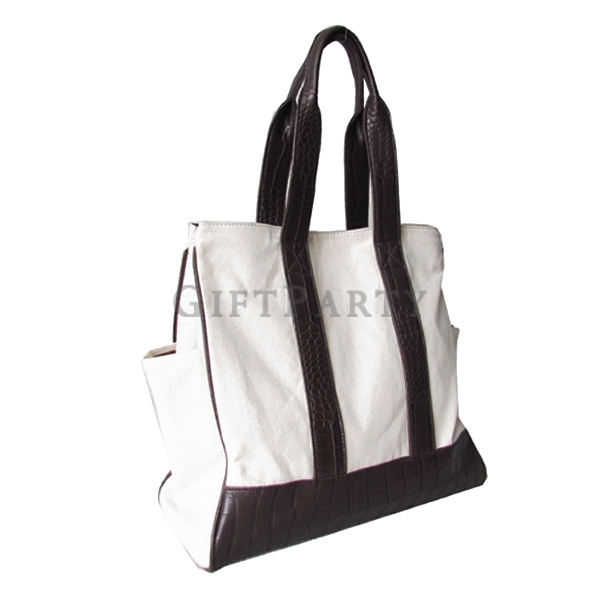 客製高端手提袋,vogue贈品,百貨贈品,百貨禮品,VIP禮品,日本品牌贈品,客製化禮品,外銷禮品,-高質量PU皮革手把帆布袋