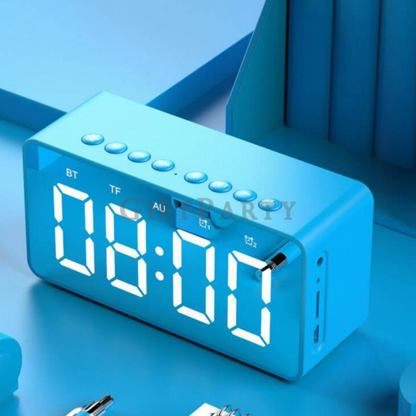 Bluetooth alarm clock mirror speaker,藍芽鏡面低音音箱帶鬧鐘,藍芽鏡面喇叭,尾牙禮品,實用禮品,IG爆紅禮品,紀念品,啤酒贈品,股東會紀念品,