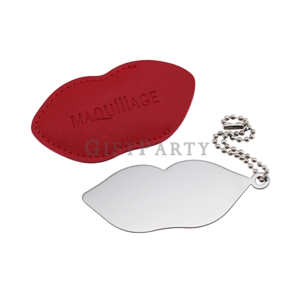 lip shaped small mini mirror,禮品,雜誌附錄,百貨公司贈品,唇膏贈品,彩妝贈品,彩妝紀念品,ysl贈品,迷你唇形隨身鏡