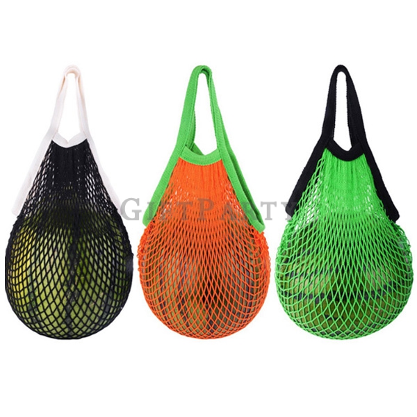 ECO Bags Fruit Shopping String Grocery Shopper Tote Mesh Woven Net Bag,Cotton Fruit Produce Mesh Bag