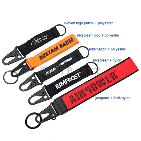 customized key ring with carabiner,客製鑰匙圈登山扣,禮品,贈品,織帶鑰匙圈黑登山扣鷹嘴扣4