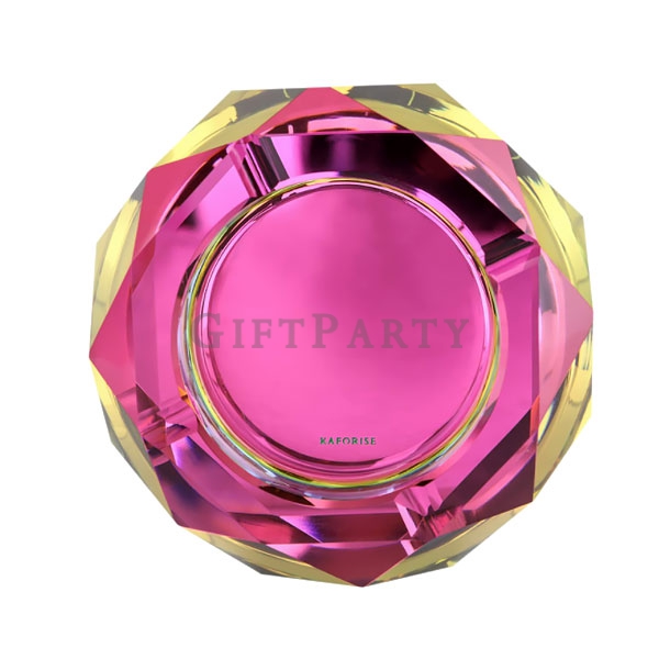 Custom ashtray, cigar ashtray, crystal ashtray八角水晶玻璃菸灰缸,仕女禮品,