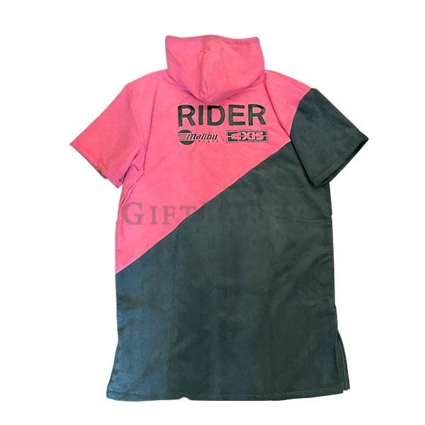 Custom surf poncho,毛巾衣,客製毛巾衣,撞色毛巾衣,