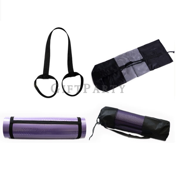 Yoga mat Warrior mat 10mm with strap net bag,瑜珈墊10mm配綁帶網包