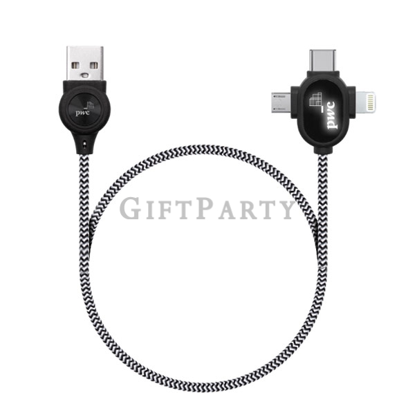 3in1 charging data cable,三合一充電數據線,展場贈品,展場禮品,客化禮品,