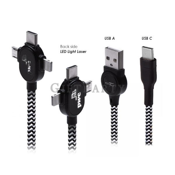 3in1 charging data cable,三合一充電數據線,展場贈品,展場禮品,客化禮品,