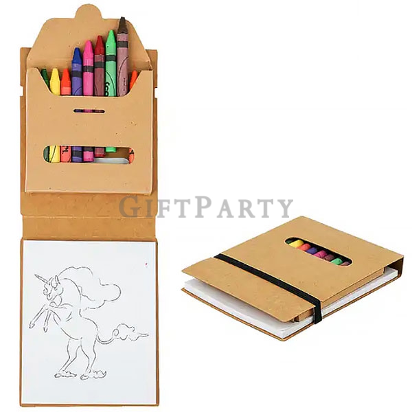 航空贈品,兒童贈品,兒童禮品,定制著色本帶12色蠟筆