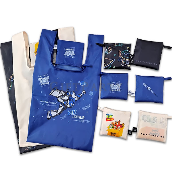 Custom Polyester Folding Shopping Bag方形折疊環保袋全彩印刷
