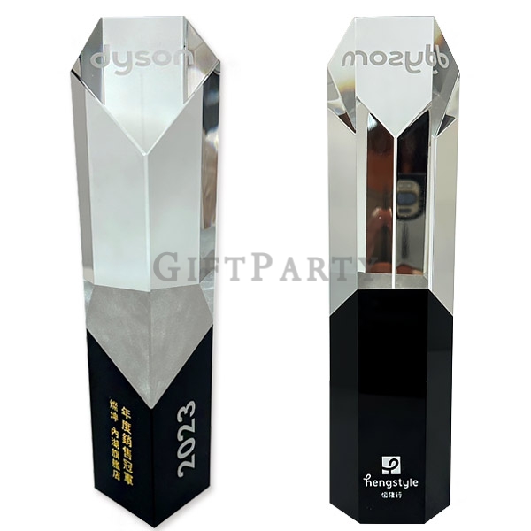 Customized crystal trophy,黑水晶獎盃,獎盃獎牌,黑水晶獎盃客製,客製化頒獎禮品,企業頒獎贈品,LOGO雷射內雕,高質感商務禮品,水晶紀念品,年度表彰禮