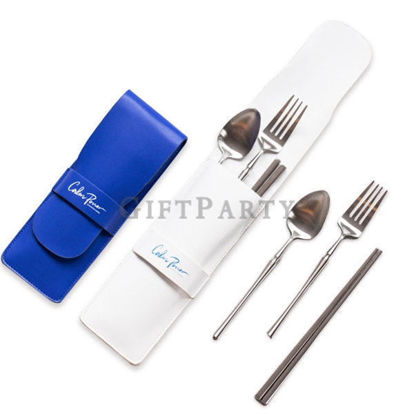 北歐風不鏽鋼餐具組皮套組,企業贈品,禮品,廣告贈品,品牌贈品,