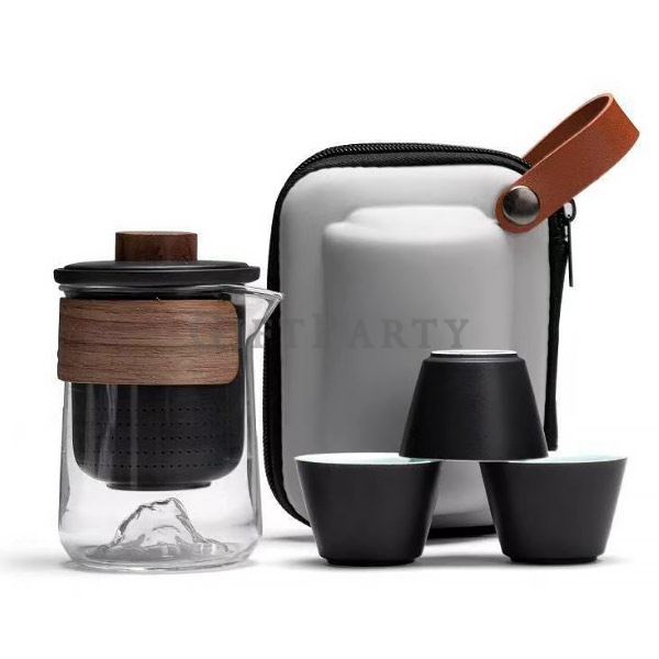 企業贈品,客製化禮品,客製化贈品,旅行茶具組,玻璃旅行茶具套裝