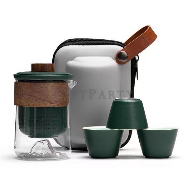Advertising gifts, promotional gifts, customized corporate brand gifts, marketing gifts玻璃旅行茶具套裝