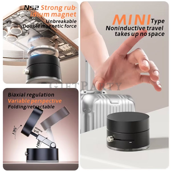Vacuum Suction Stand,Phone Stand, Foldable Phone Stand,Multi-functional Phone Holder,Best Desk Phone