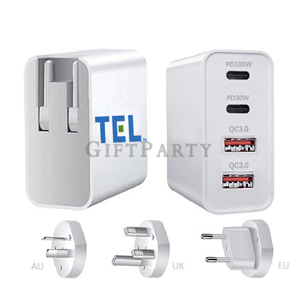 PD快充插頭,PD Fast Charging Adapter,國際通用插頭|Universal Travel Plug 三孔快充設計,禮品,客製化禮品,贈品,客製贈品,快充轉換插頭,Triple-