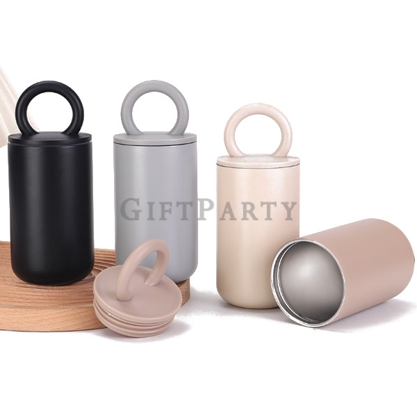 custom coffee tumbler,branded stainless cup,promo drinkware,design gift,PR event giveaway不鏽鋼環形手提咖啡杯保