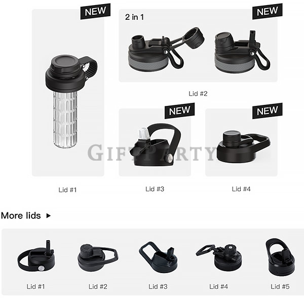 stainless steel bottle, custom logo water bottle, dual lid sports bottle, straw flask, branded givea