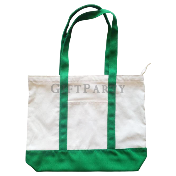 Custom Canvas Bag, Embroidered Tote, Large Tote Bag, Creative Merch, Corporate Gift, Low MOQ Tote, L