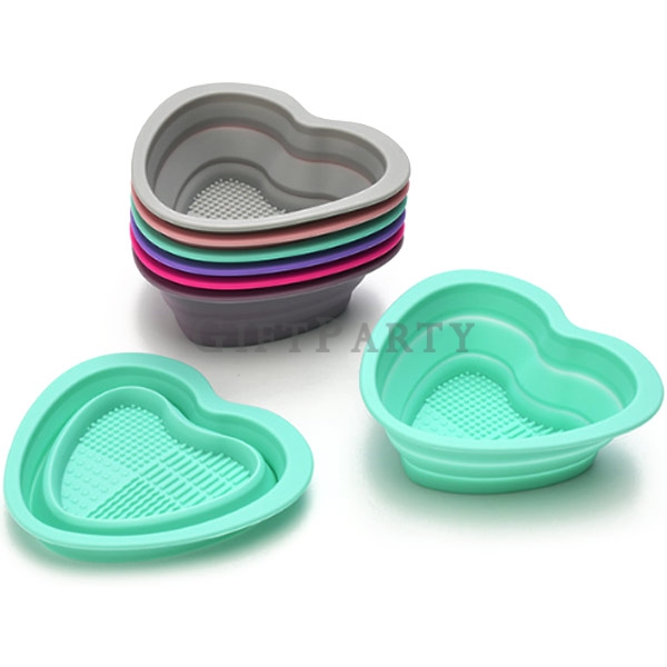 Silicone Foldable Makeup Brush Cleaning Bowl,硅膠折疊刷具清潔碗,洗刷碗,彩妝贈品,