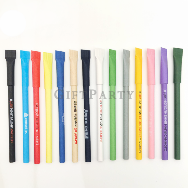 廣告輔銷品, 永續紀念品訂製, 飯店筆, 宣傳品Customized eco-friendly pens, kraft paper ballpoint pens, recycled paper rol